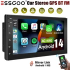 4+64G Double 2 DIN 7" Car Stereo For IOS & Android Touch Screen WIFI GPS RDS BT