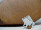 Sterling Silver Cabochon Amber Ring Handmade Solid Band Sz 9 ~ 3.4 Gram Vintage — photo 7