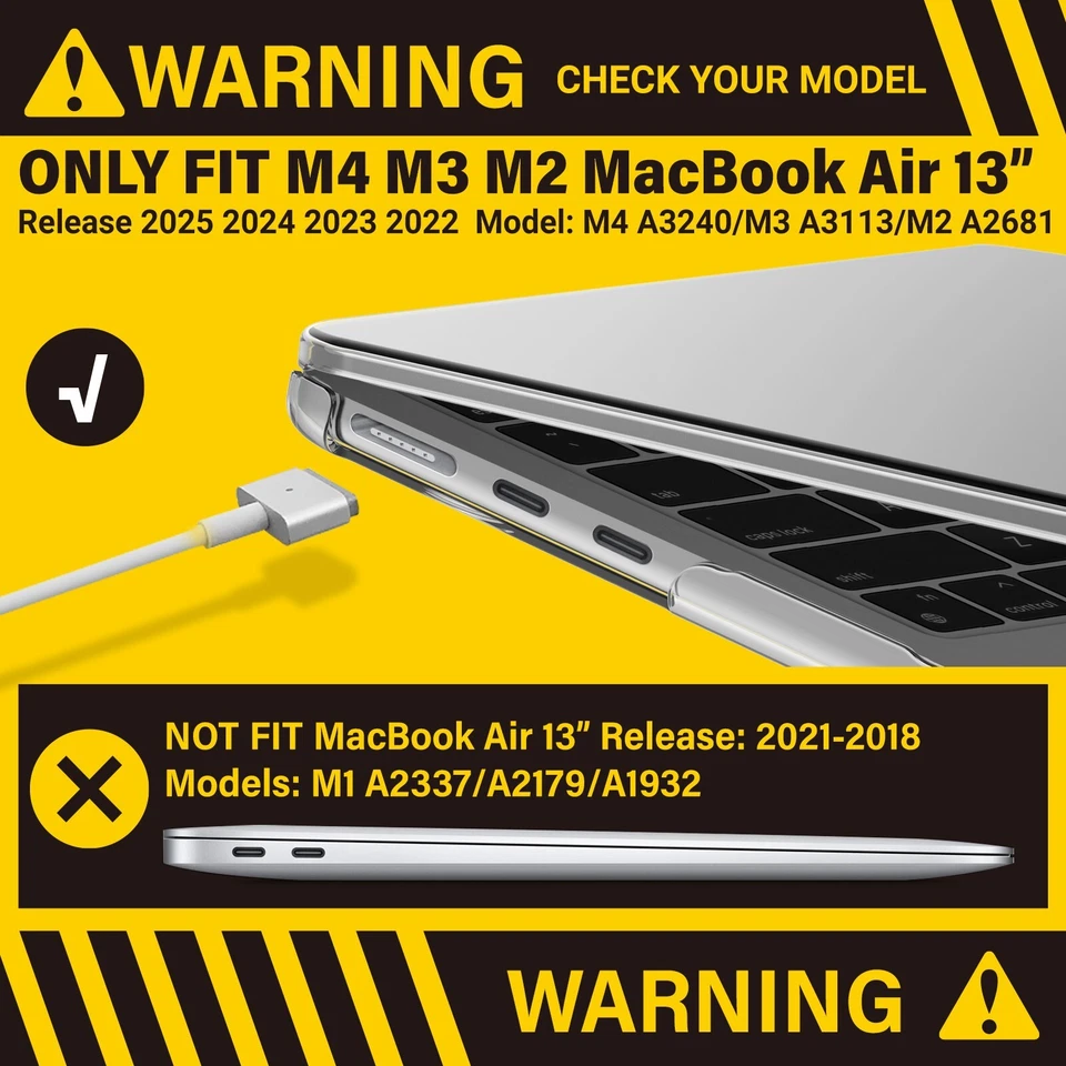 IBENZER for 2025 2024 2023 2022 MacBook Air 13" Case M4 A3240 M3 A3113 M2 A2681 - Image 3 of 4