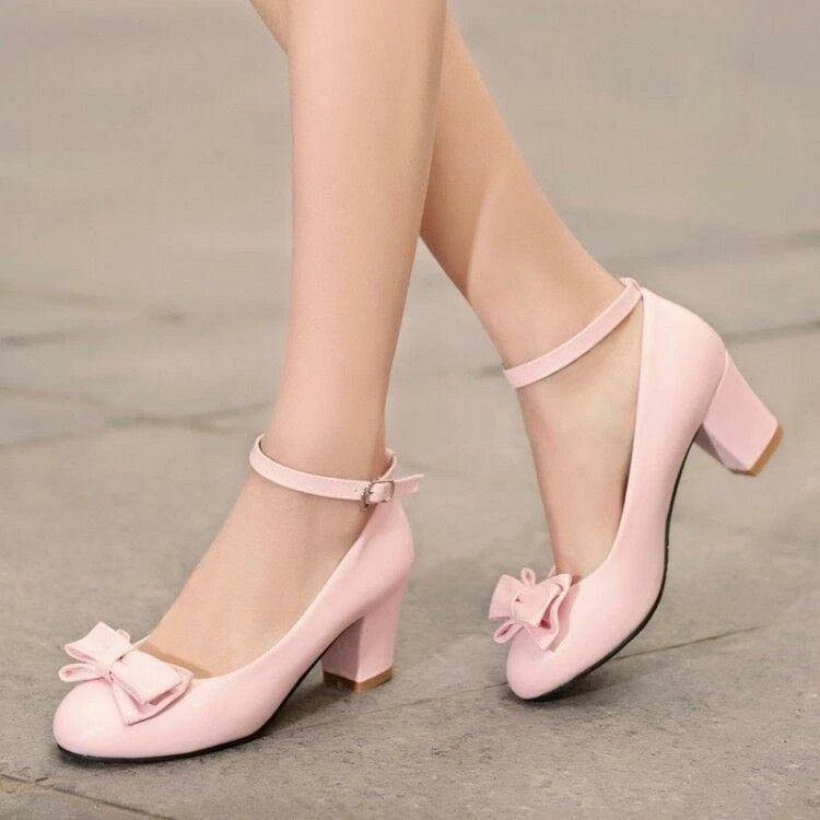 Mary jane heels store with bow