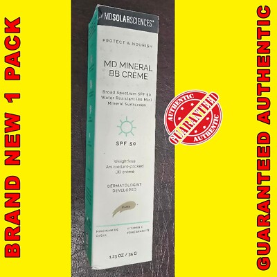 MD Solar Sciences   MD MINERAL BB CRÈME SPF 50 Shade : DARK 1.23 oz EX04/2025