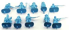 Accurate British Infantry set 1 - 10 54mm toy soldiers in sky blue color
