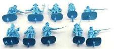 Accurate British Infantry set #1 - 10 54mm toy soldiers in sky blue color
