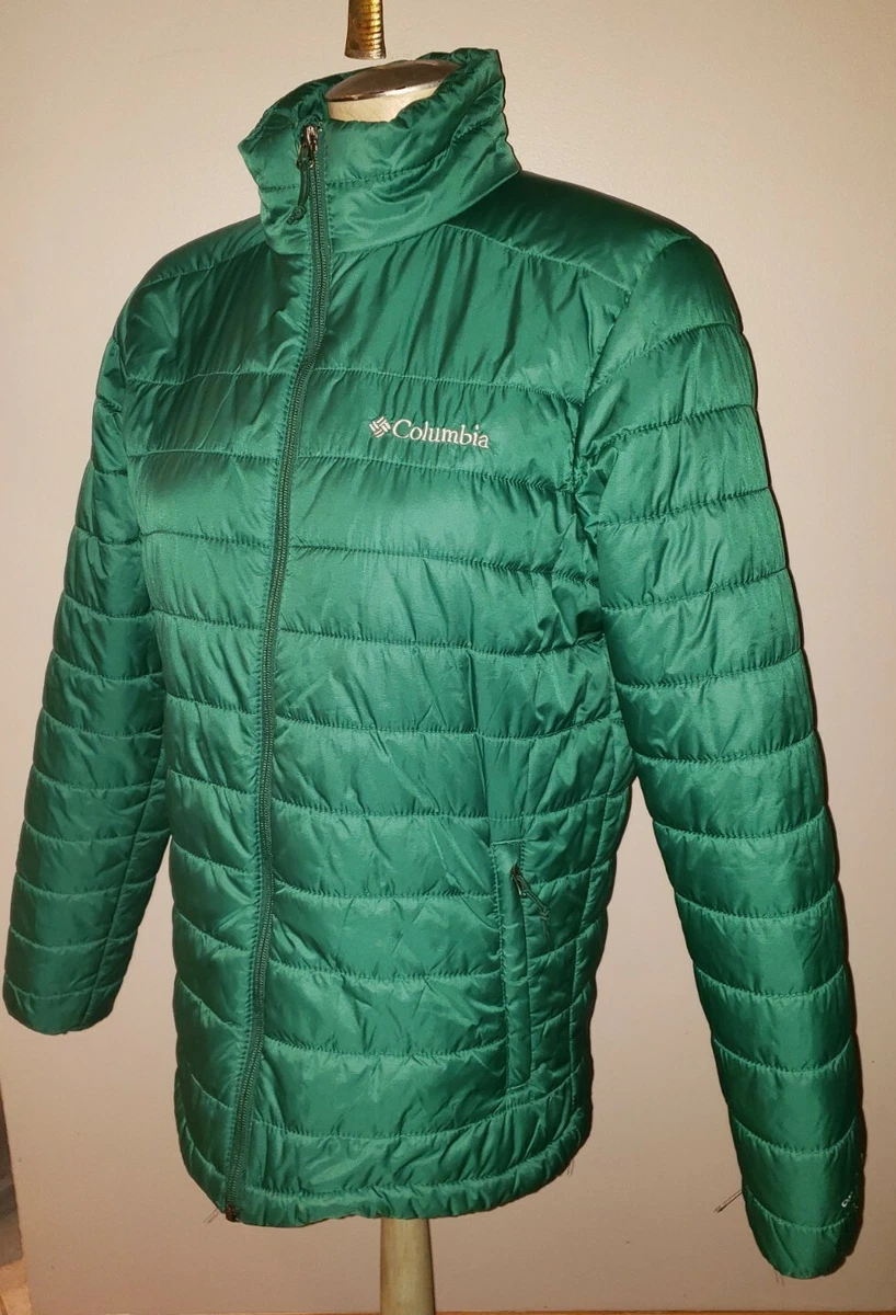 Columbia Omni Heat winter puffer jacket coat s green ski ladies sm