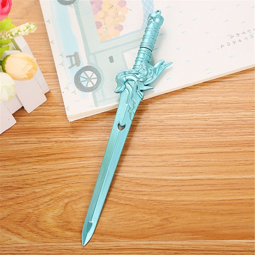 6 pezzi simpatiche spade colorate Kawaii inchiostro gel penna a sfera scuola bambini penna - Foto 3 di 6