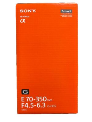 Sony SEL70350G E 70-350mm F4.5-6.3 G OSS E-Mount Lens Japan Sony SEL70350G E 70-350mm F4.5-6.3 G OSS E-Mount Lens Japan
