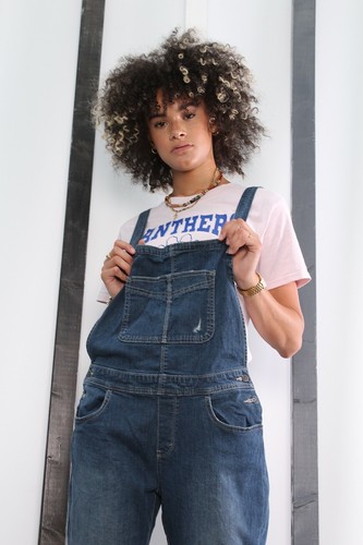Vintage Dark Blue Denim Dungarees 90s 