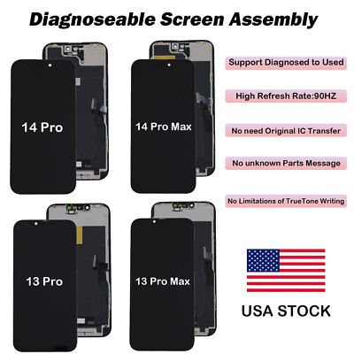 Diagnoseable Screen Replacement For iPhone 13 Pro Max 14 Pro Max LCD Display USA