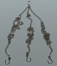 Łańcuszek świetlny - trójkąt / niklowany / długość 75 cm