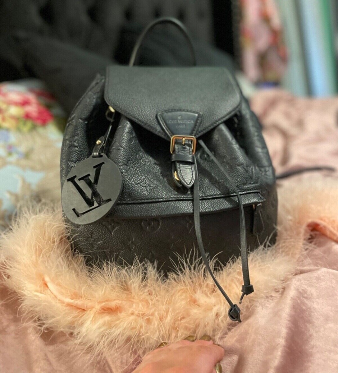 baby louis vuitton backpack | Calfskin Lockme trend silhouette of this montsouris mini backpack is made from monogram coated canvas on a cowhide baby pink louis vuitton backpack