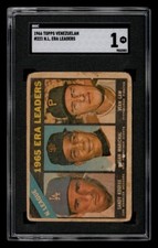 VENEZUELAN KOUFAX MARICHAL 1966 VENEZUELA TOPPS #221 SANDY JUAN SGC 1 POOR TPHLC