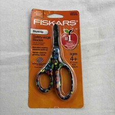 Fiskars 5 Inch Safety-Edge Blade Scissors Non-Stick For Ages 4 