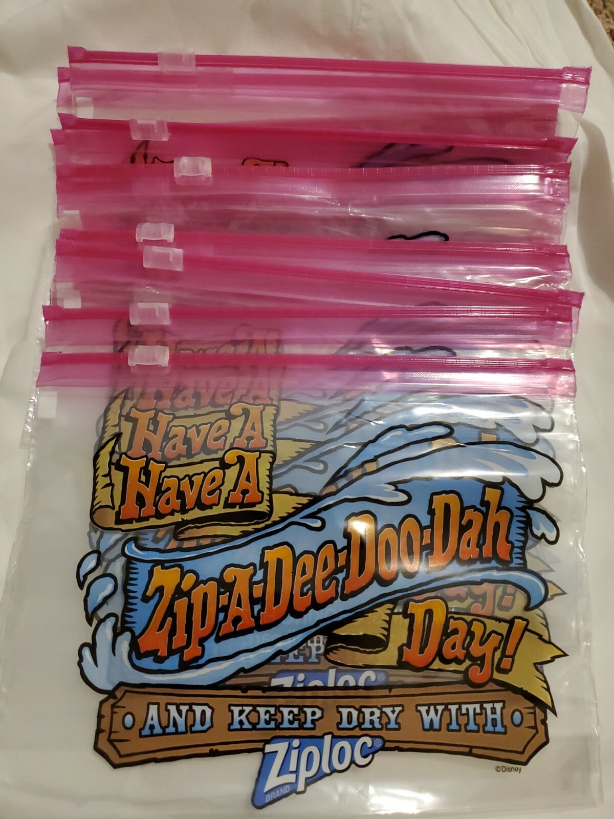 Disney Splash Mountain Ziploc bag Magic Kingdom Brer Fox Rabbit NEW, Set of 15!