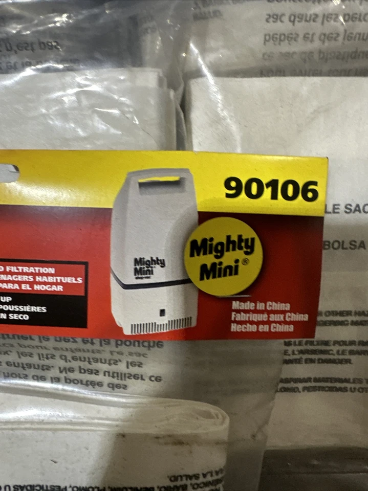 10 paquetes genuinos Mighty-Mini aspiradora 3 bolsas de aspiradora y 1 filtro secundario Foto 4 de 4