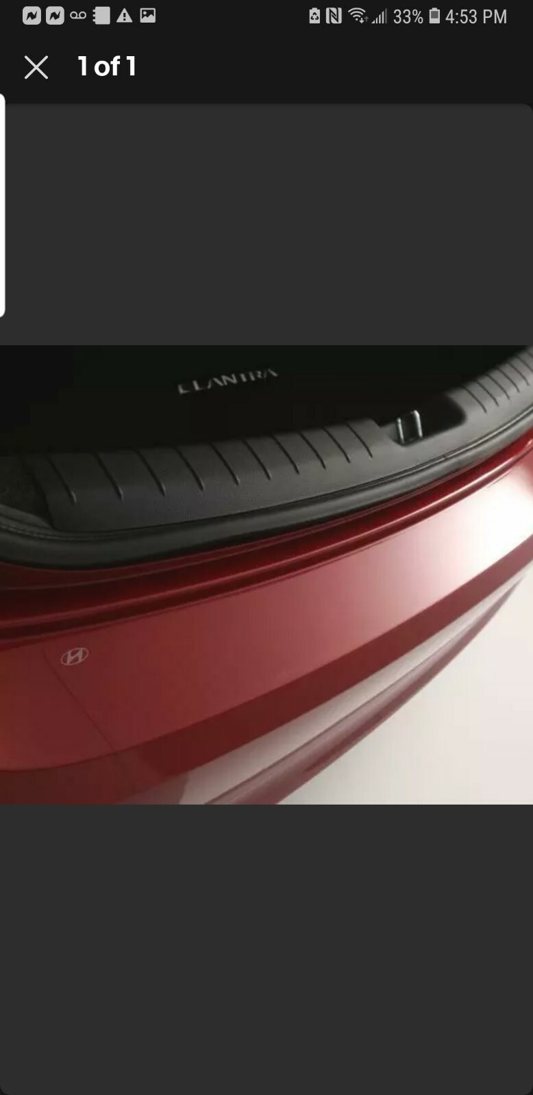 D347 Genuine 20192020 Hyundai elantra rear Bumper Applique F3F28AU000 eBay