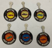 Hot Wheels Redline METAL BUTTONS - Lot of 6 Original Vintage HK Button Badge Pin
