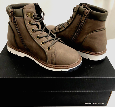 Kenneth Cole Tan Lace Up Boots Kenneth Cole, tan size 8, men main image 4