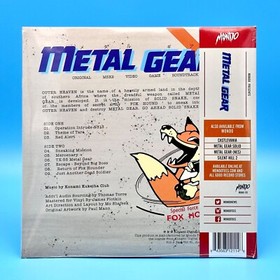 Metal Gear Original MSX2 Video Game Vinyl Soundtrack 10&rdquo; Black LP Record Konami