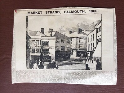 B8b Ephemera 1929 Artikel Marktstrand Falmouth 1860 King s Head Mr Cundy