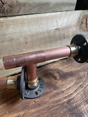 22 mm klobige Kupferrohr Industrie Regalwinkel Klammern x 2 Haken 10 cm x 6 cm