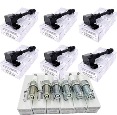 6 PCS Ignition Coils & Spark Plugs For Altima Maxima Quest Murano 3.5 UF349