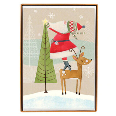 Graphique Santa Star Large Classic Holiday Boxed Card 15ct w