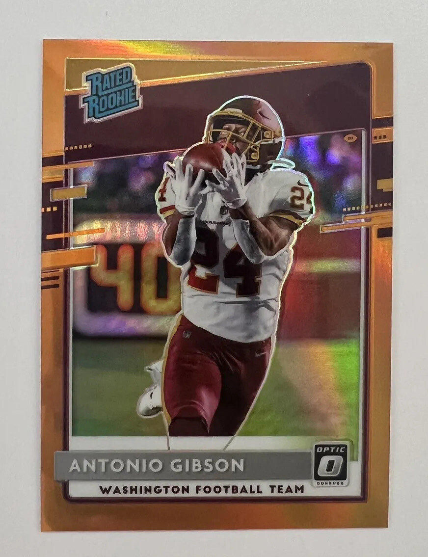 2020 Panini Donruss Optic Antonio Gibson Rated Rookie Orange Prizm #/199 RC