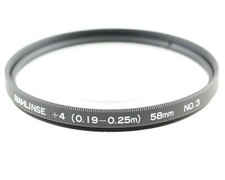 Zoom Lense + 4 (0,19 -0, 25m) 58mm 58MM 58 MM No.3 III Filter