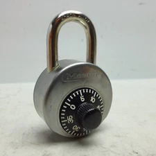 Master Lock 2010 Combination Padlock Center Dial Key-Controlled *No Combo No Key