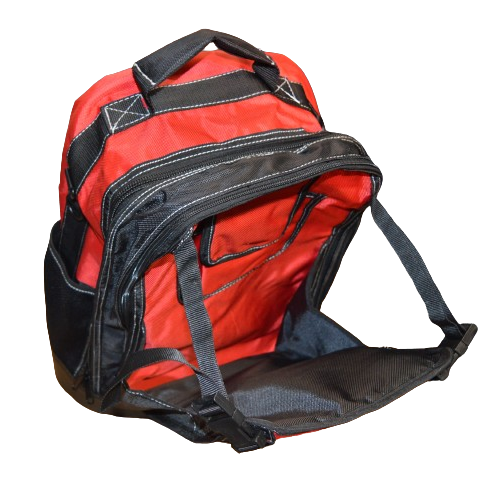 TS Hard base canvas tool backpack bag - Internal pockets & expanding ...