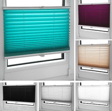 Pleated Blind Easy Fit Install Plisse Conservatory Shades Brown Turquoise Purple