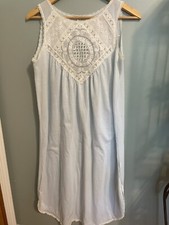 Vintage Willow Creek Lace Gown Prairie Cottagecore Light Blue Small Made In USA