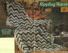 RIPPLING WAVES AFGHAN HOME DECOR DIGEST SIZE CROCHET PATTERN INSTRUCTIONS