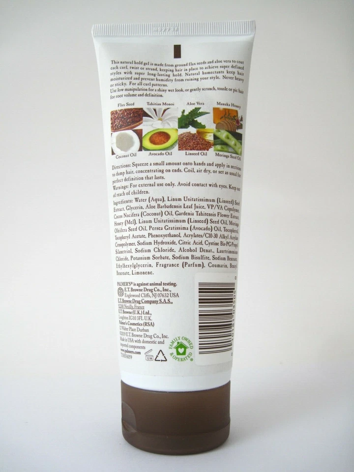 Gel de semillas de lino de retención natural Palmer's aceite de coco 7 oz Palmers Foto 2 de 2