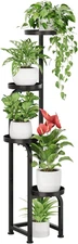 Bamworld Tall Plant Stand Indoor Outdoor, Corner Metal Flower Pot Stands for Mul