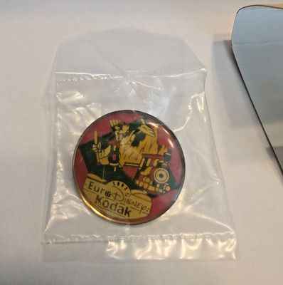 Vintage Disney Pin 1992 Euro Disney Kodak - Goofy in Frontierland New In Package