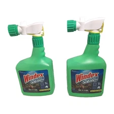 2 NEW Windex Outdoor Concentrated Glass Cleaner 32 fl oz (64 oz total)