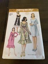 simplicity sewing pattern vintage 9107