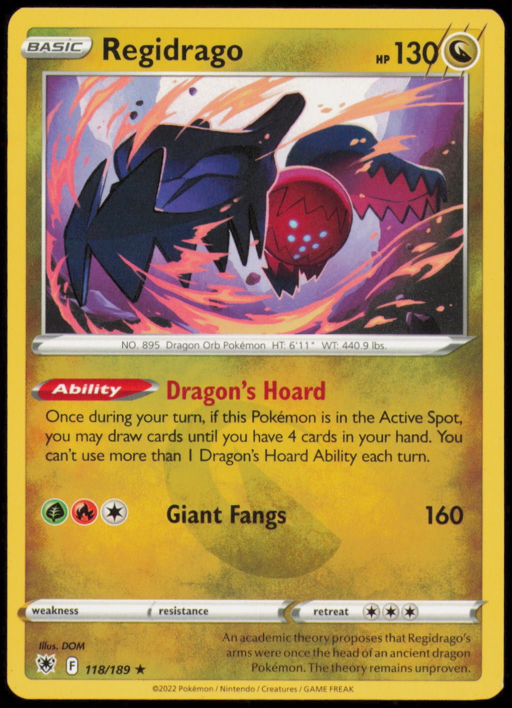 Regidrago 118/189 Rare Astral Radiance Pokemon Lightly Played