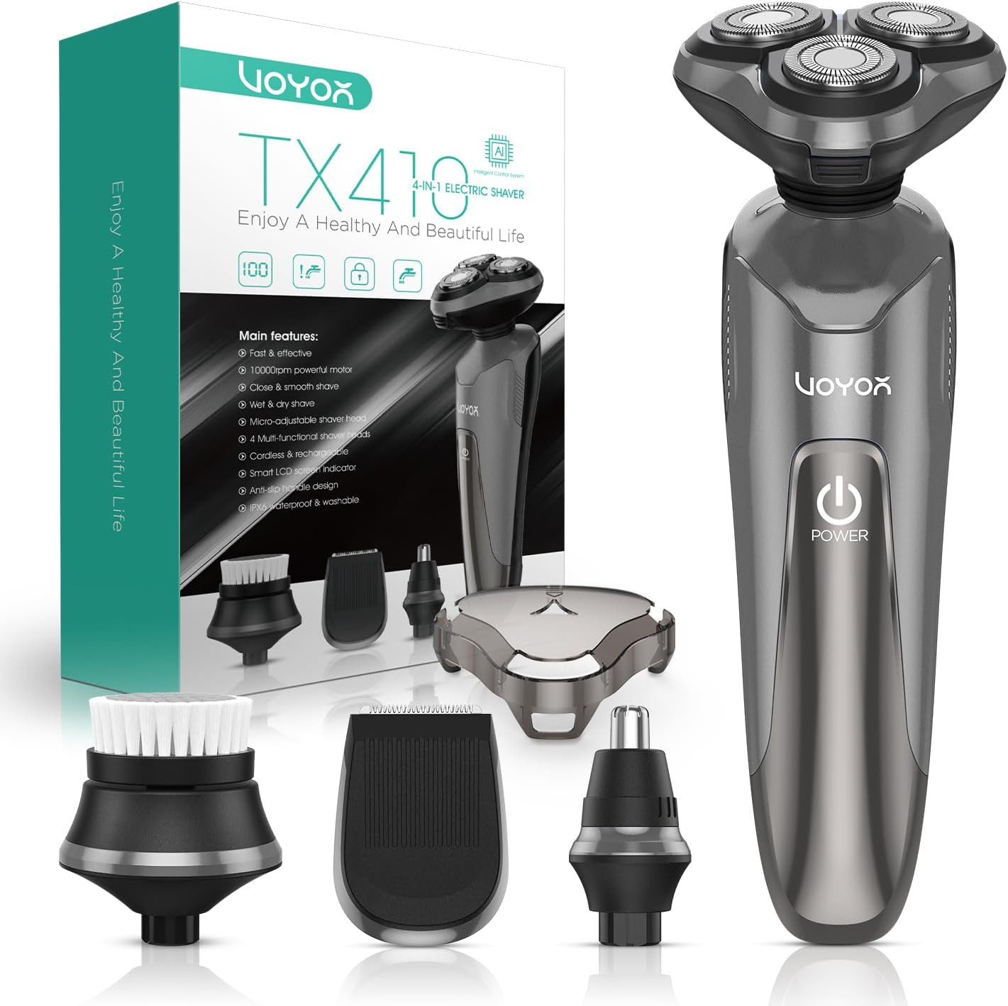 Rasoir électrique homme coffret 4 in 1 idée cadeau idéale pour la fête des pères