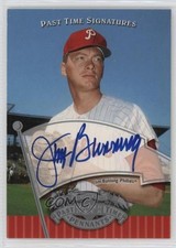 2005 Upper Deck Past Time Pennants Signatures Silver Jim Bunning Auto HOF mi7