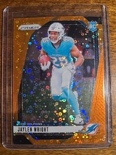2024 Panini Prizm Jaylen Wright Rookie Orange Disco Prizm Miami Dolphins RC