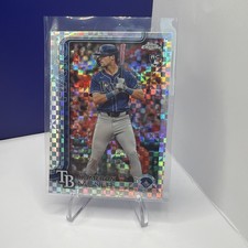 Kameron Misner Rookie 2025 Topps Chrome X-Fractor Card #130 Tampa Bay Rays RC. rookie card picture
