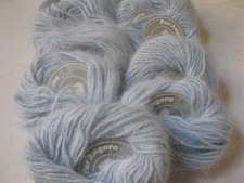 110gr Hochflausch Angora Wolle 100% Blauton hell Made in France- Georges Picaud