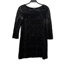 Theory Harmen Black Sequin Mini Dress Size S Evening Cocktail Party Wear