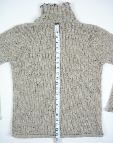 Wild Atlantic Wools Pullover Damen Größe 8 Large braun Merinowolle handgefertigt Vintage - Bild 17 von 19