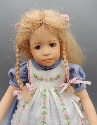 Heidi Plusczok Porcelain Alice In Wonderland Doll Artist Signed Doll 10 in