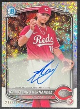 2025 BOWMAN CHROME ICHIRO CANO HERNANDEZ SPECKLE AUTO #273/299 REDS