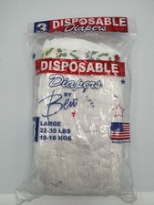 Vintage Bentley Baby Diapers LARGE 22-35 lbs Sealed Discontinued USA