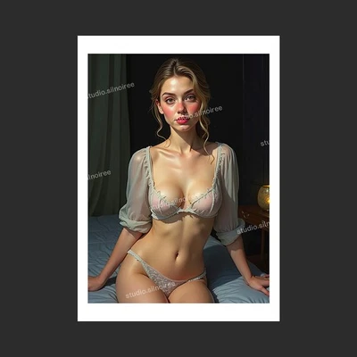 Malerei Akt Frau Ölbild Kunstdruck Nude Art Boudoir Atelier Deko 30x42 c[cbkqjq] - Bild 1 von 4